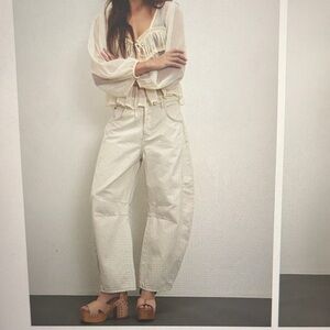 We the Free Good Luck Mid rise Barrel Jeans